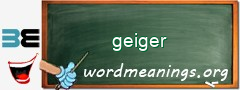 WordMeaning blackboard for geiger